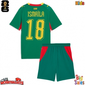 Senegal Ismaila Sarr #18 Replica Away Stadium Kit for Kids World Cup 2026 Short Sleeve (+ pants)